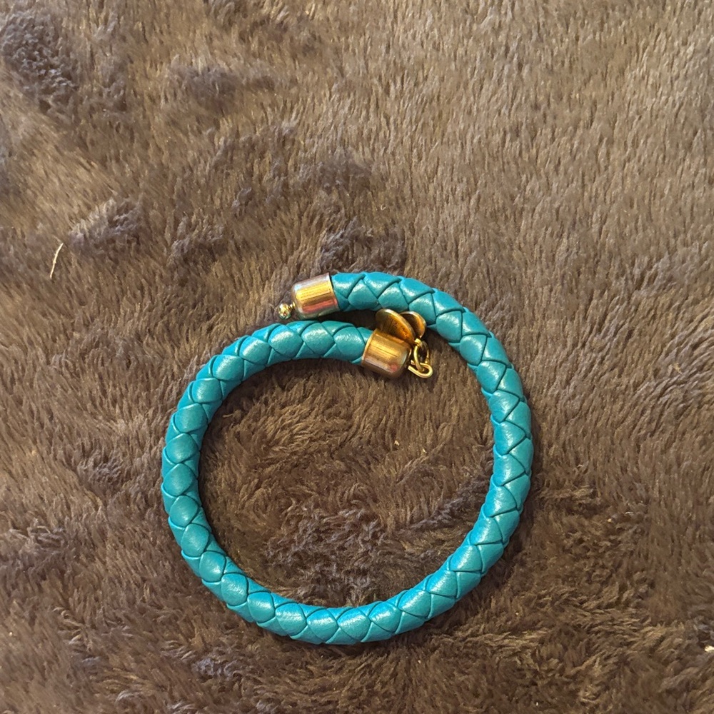 Alex & Ani Teal Braided Bracelet